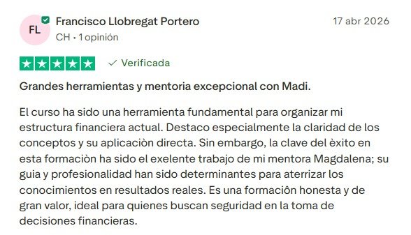 Opinión de Francisco Llobregat sobre Libertad Financiera 360 en Trustpilot
