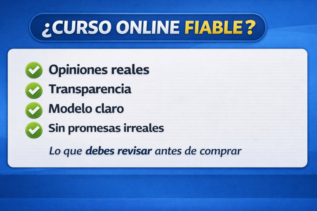 checklist cursos online fiables 2026
